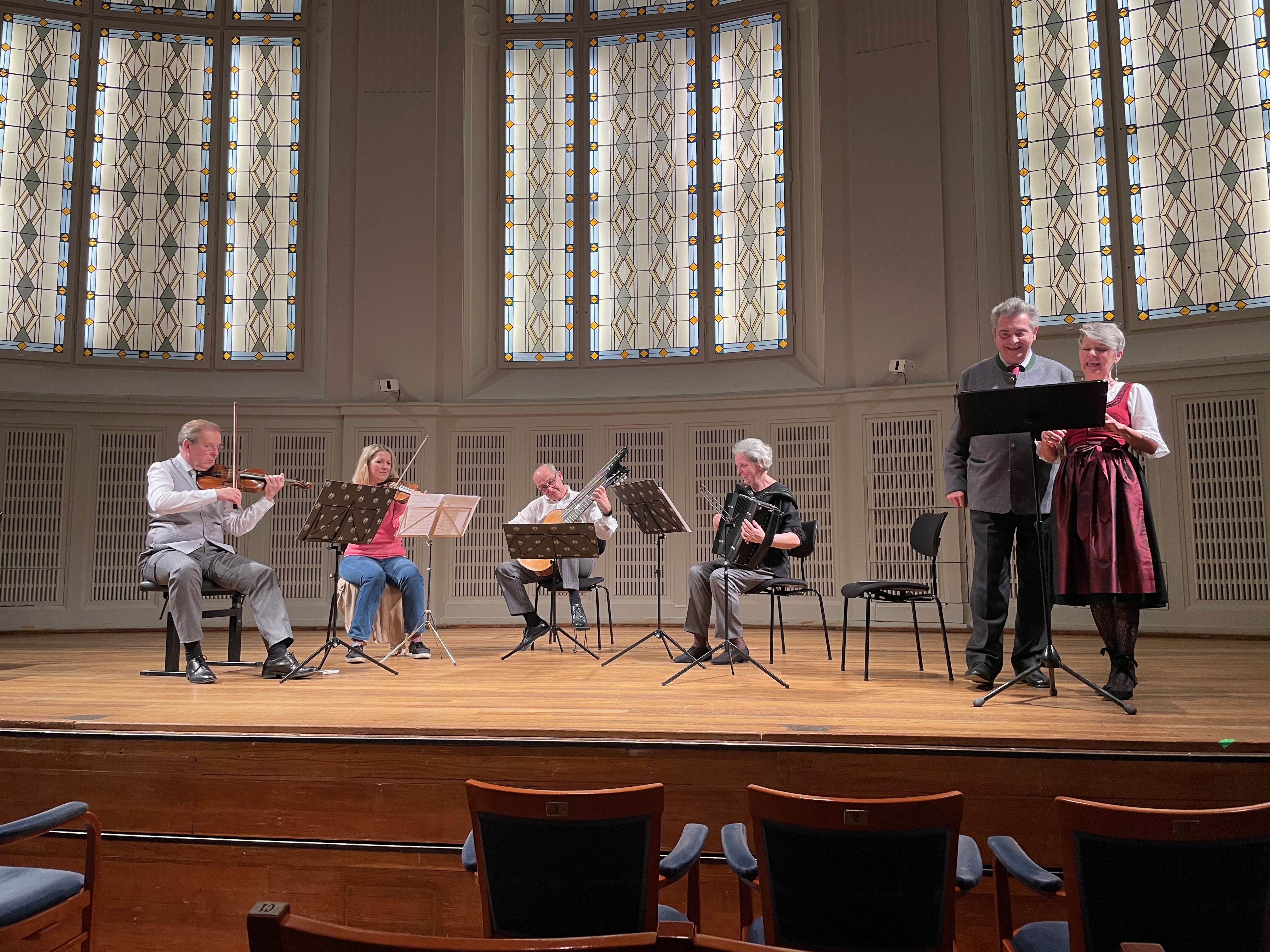 Probe mit Cornelia Horak und Christoph Wagner-Trenkwitz